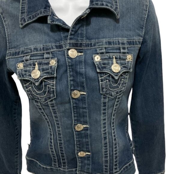 True Religion Denim Trucker Jacket Size S - Picture 2 of 4